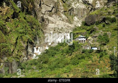 Village , Tal , Dharapani , Gandaki , Népal , République fédérale démocratique du Népal , Asie du Sud , Asie Banque D'Images