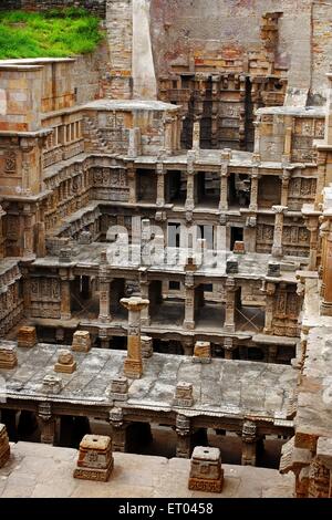 Rani ki Vav ; la sculpture ; structure souterraine ; l'étape bien ; ; ; Inde Gujarat Patan Banque D'Images