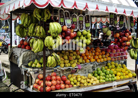 Panier de fruits dans la région de Panjim Goa Inde au marché Banque D'Images