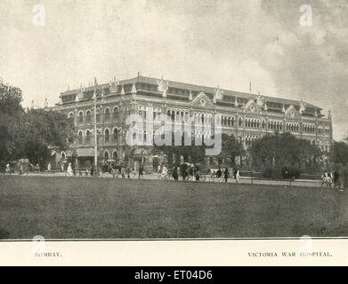 Old vintage des années 1900 guerre victoria , hôpital , Bombay Mumbai , MAHARASHTRA , INDE - jsa 151363 Banque D'Images