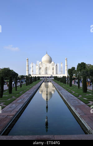 Taj Mahal à Agra à Delhi Inde Banque D'Images