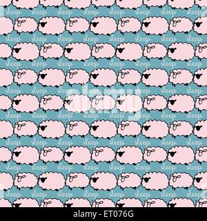 Modèle transparent avec des moutons Illustration de Vecteur