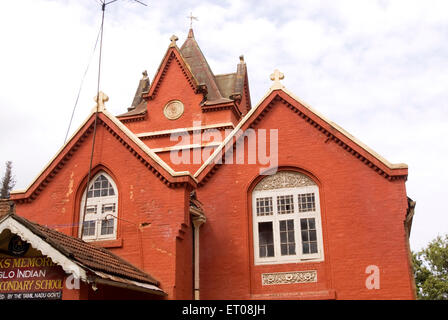 Breeks Memorial Anglo Indian Higher Secondary School , Ooty , Udhagamandalam , Hill Station , Nilgiris , Western Ghats , Tamil Nadu , Inde , Asie Banque D'Images