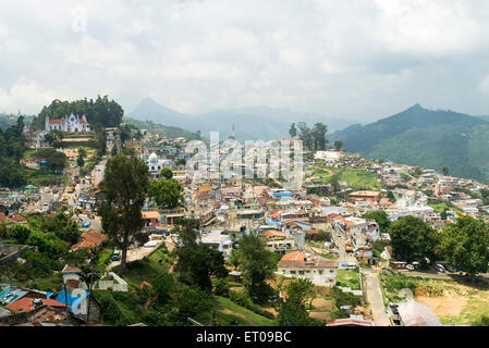 Kodaikanal communément appelé Kodai est situé dans les collines Palani à 2133 mètres au-dessus du niveau de la mer ; Tamil Nadu Inde ; Banque D'Images