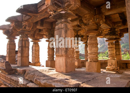 Yellamma temple est un temple construit à la fin de Chalukya 11e siècle ; Badami ; Karnataka Inde ; Banque D'Images