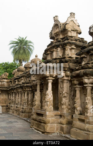Kailasanatha temple en grès construit par le roi Pallava Narasimhavarman ; Kanchipuram Tamil Nadu
