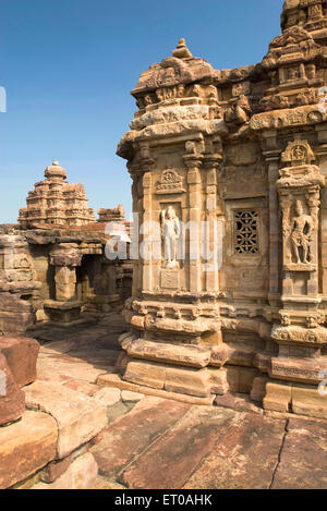 Temple Virupaksha temple Mallikarjuna Lokamahadevi Sri Maha Trailokeswara Trailokyamahadevi ; Pattadakal Saila Prasada Karnataka Banque D'Images