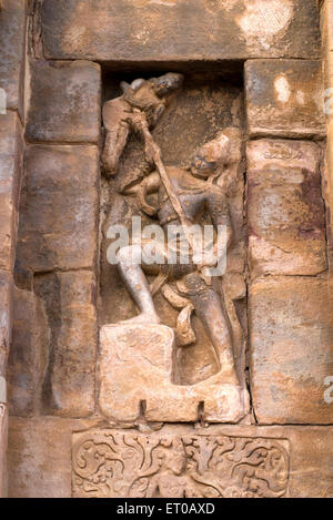 Anthakasurasamkaramurthy Virupaksha temple sculpture dravidienne est Lokamahadevi huit siècle ; Pattadakal dans Karnataka Banque D'Images