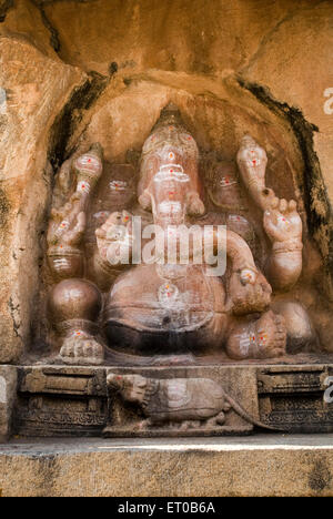 Ganesha Dans Veerabhadra temple en seizième siècle ; Lepakshi Andhra Pradesh ; Inde ; Banque D'Images