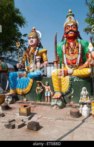 Temple Guardian Village Muniappan Dharmapuri au Tamil Nadu ; Inde ; Banque D'Images