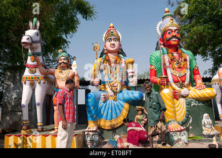 Temple Guardian Village Muniappan Dharmapuri au Tamil Nadu ; Inde ; Banque D'Images