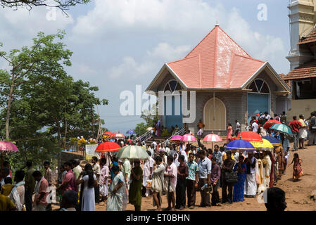 Kurussumudi Malayattur Procession annuelle Perunal ; festival de Saint Thomas de culte ; l'Inde ; Kerala Banque D'Images