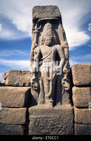 Shiva en shore temple Mamallapuram Mahabalipuram ; ; ; Tamil Nadu Inde Banque D'Images