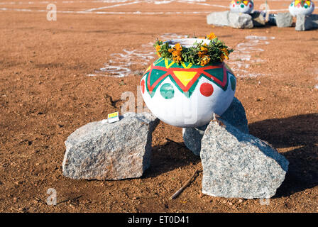 Pongal festival ; Kinathukkadavu ; près de Chennai Tamil Nadu - Inde ; 172923 maa Banque D'Images