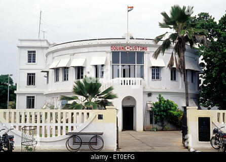 Les douanes sur l'avenue goubert Duane ; Beach road ; Rhône-Alpes ; Tamil Nadu Inde ; Banque D'Images