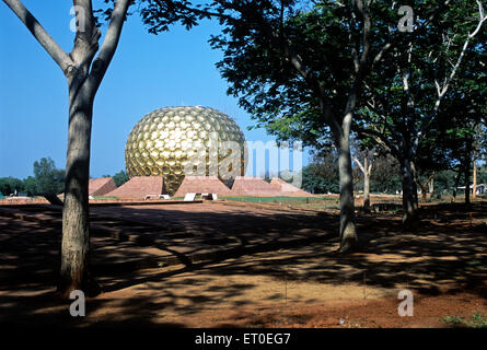 Matri Mandir, Auroville, Pondichéry, Puducherry, Tamil Nadu, Union Territory, UT, Inde, Asie Banque D'Images