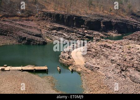 La rivière Narmada Inde Madhya Pradesh district Khandwa Banque D'Images