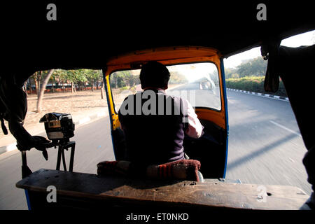 pilote automatique de pousse-pousse, Chandigarh, Union Territory, UT, Inde, Indien Banque D'Images