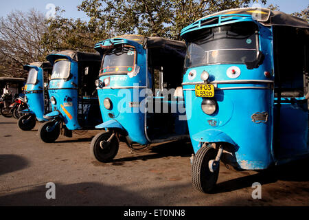 Parking Autorickshaws, Chandigarh, Union Territory, UT, Inde, Indien Banque D'Images