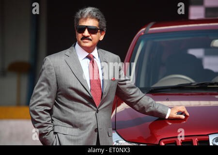 Anand Mahindra, Anand Gopal Mahindra, homme d'affaires milliardaire indien et président du groupe Mahindra, lancement de XYLO car, Inde Banque D'Images