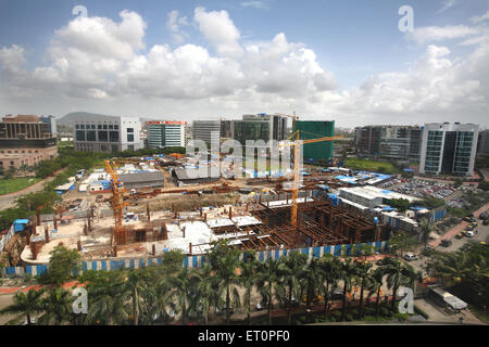 Construction à Bandra Kurla Complex ; Bombay Mumbai Maharashtra ; Inde ; Banque D'Images