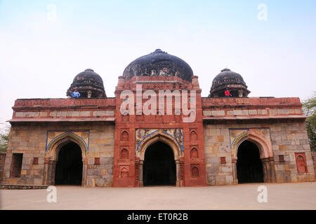 Masjid à Isha khan Tombe de Humayun tombeau ; intérieur ; Delhi Inde Banque D'Images