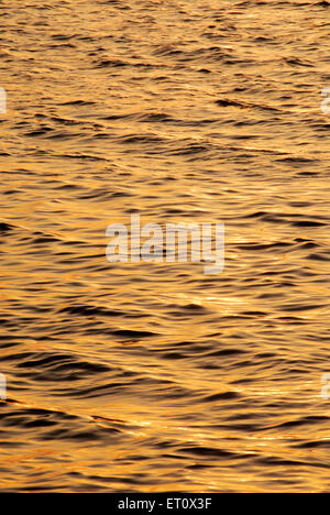 eau de mer au coucher du soleil Banque D'Images