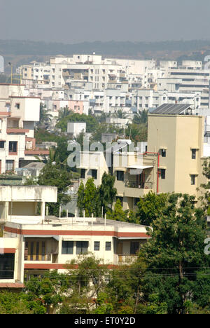 Bâtiments résidentiels modernes, Parvati Hill, Pune, Maharashtra, Inde Banque D'Images