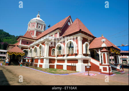 Shri shantadurga temple à kavalem ; Ponda Goa ; Inde ; Banque D'Images