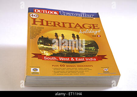 Traveller's book about Indian Heritage places ; Inde Banque D'Images