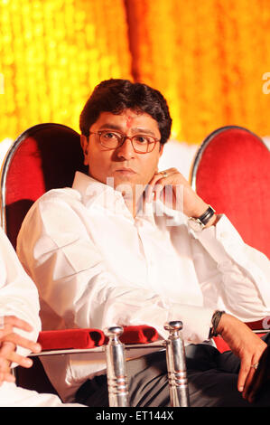 Raj Thackeray, politicien indien, Maharashtra Navnirman Sena, MNS, dirigeant fondateur, Bombay, Mumbai, Maharashtra, Inde, Asie Banque D'Images