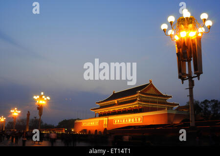 Place Tian'anmen, place Tian'anmen, place de la ville, centre-ville, Pékin, Chine, chinois Banque D'Images