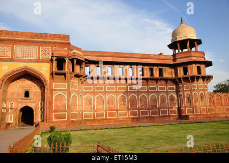 Fort d'Agra Uttar Pradesh ; Inde ; Banque D'Images