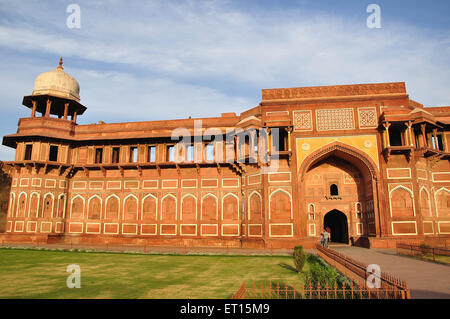 Fort d'Agra Uttar Pradesh ; Inde ; Banque D'Images