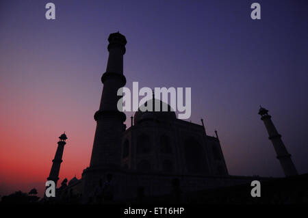 Taj Mahal à Agra, Uttar Pradesh ; Inde ; Banque D'Images