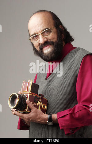 Mohan Wagh, acteur de théâtre Marathi, producteur, père en droit de Maharashtra Navnirman Sena chef, Raj Thackeray, Bombay, Mumbai, Maharashtra, Inde Banque D'Images