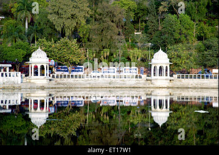 Dudh Talai, lac Dodh Talai, lac Dudh Talai, petit étang, palais Shiva Niwas, Udaipur, Rajasthan, Inde, Asie Banque D'Images