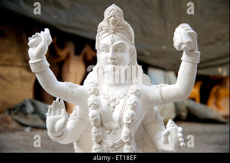 Atelier de fabrication de la déesse Durga idol Inde Asie Banque D'Images