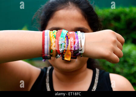 Bracelet ceinture bracelet bracelet de l'amitié attaché le jour de l'amitié , Inde , Asie , MR#364 Banque D'Images