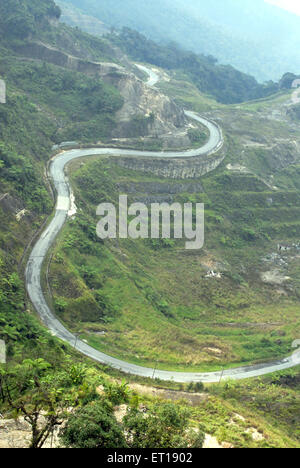 Vue aérienne de la route sinueuse, Kuala Lumpur, Malaisie Banque D'Images