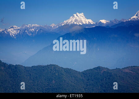 Masang Gang à 7 194 mètres dans l'Est de l'Himalaya. Le Bhoutan. Banque D'Images