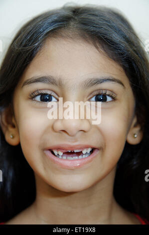 Six ans Indian Girl laughing M.# 736L Banque D'Images