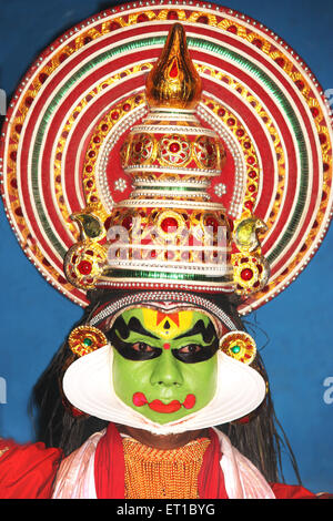 Spectacle de danse Kathakali à performance centre Mudra à Thekkady ; Kerala Inde ; M.# 764D 2009 Banque D'Images
