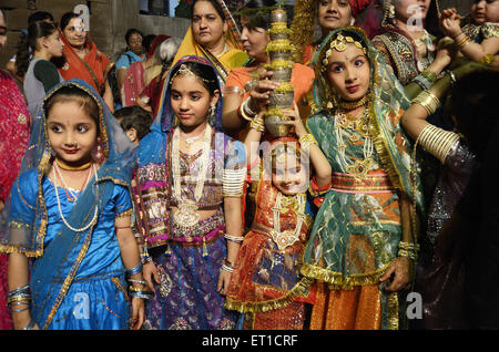 Festival de Gangaur à Jodhpur Rajasthan Inde Banque D'Images