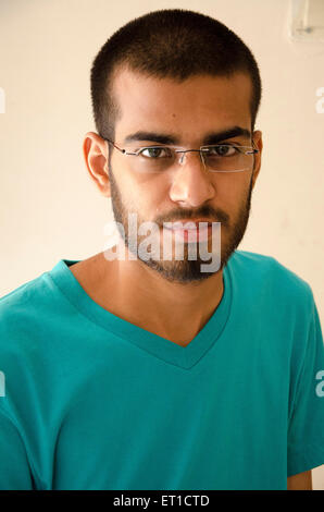 Jeune garçon avec moustache et barbe à Jodhpur Rajasthan Inde Asie M.# 704 Banque D'Images