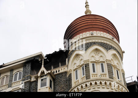 Fenêtre Gravure de Taj Mahal Hotel ; après une attaque terroriste par Deccan Mujahedeen le 26 novembre 2008 à Bombay Banque D'Images