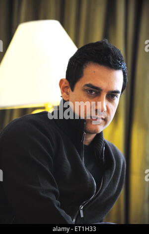 Aamir Khan, Mohammed Aamir Hussain Khan, acteur indien, réalisateur, producteur, animateur d'émissions de télévision, Inde, Asie Banque D'Images
