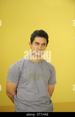 L'acteur de Bollywood Aamir Khan Inde Banque D'Images