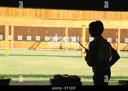 Shooter Ankush Bhardwaj, tir au pistolet, 3rd Commonwealth Youth Games 2008, Pune, Inde, 13 octobre 2008 Banque D'Images