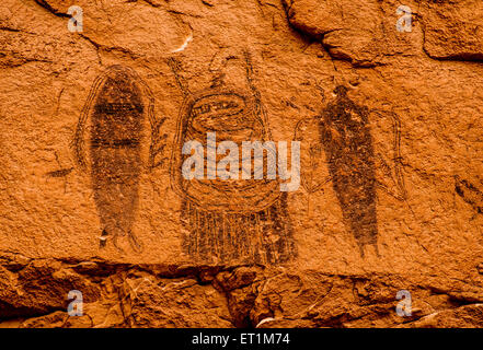 Le pictogramme homme intestin - Moab, Utah Banque D'Images